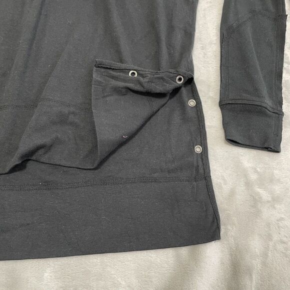 The Normal Brand Top Womens Medium Black Puremeso Split Side Overshirt Comfort - Picture 7 of 13